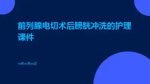 前列腺电切术后膀胱冲洗的护理课件