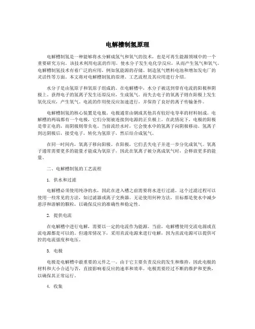 电解槽制氢原理