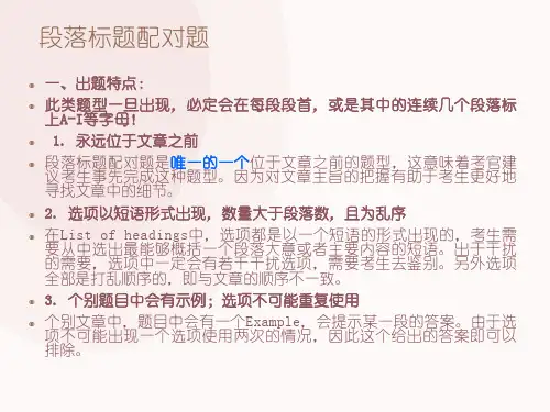 雅思阅读heading