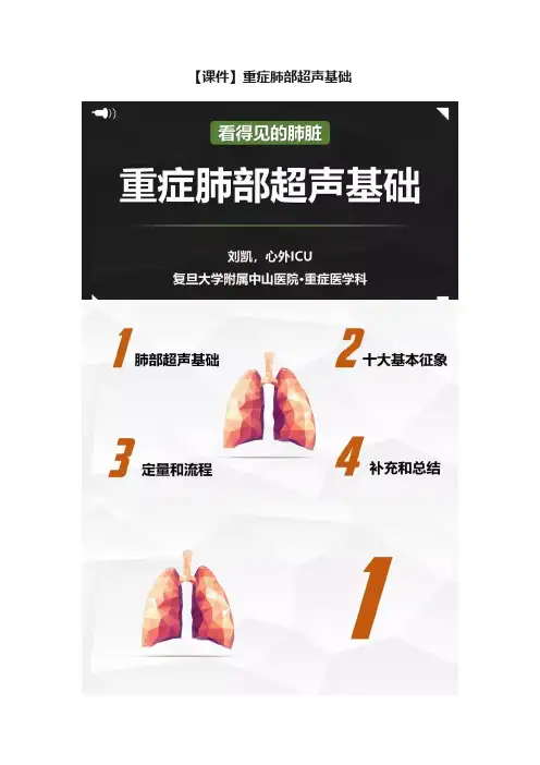 【课件】重症肺部超声基础
