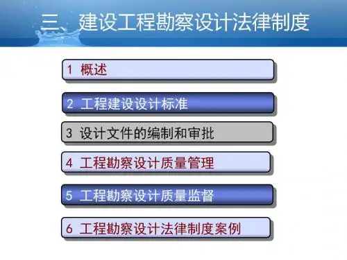 建设工程勘察设计法律制度.