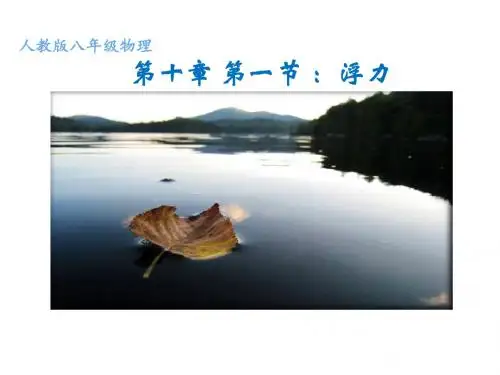 人教版八年级下册第十章 第1节 浮力 课件2 (共23张PPT)