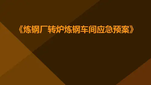 炼钢厂转炉炼钢车间应急预案