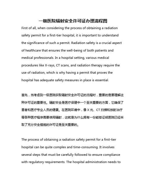 一级医院辐射安全许可证办理流程图