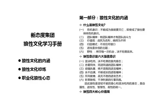 新态度集团狼性文化学习手册