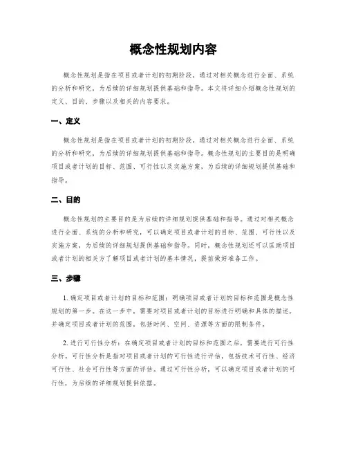 概念性规划内容