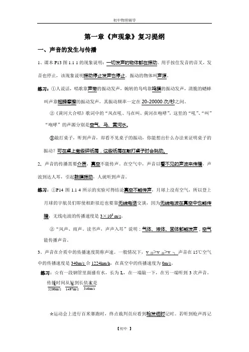 初中物理中考总复习教辅学习资料