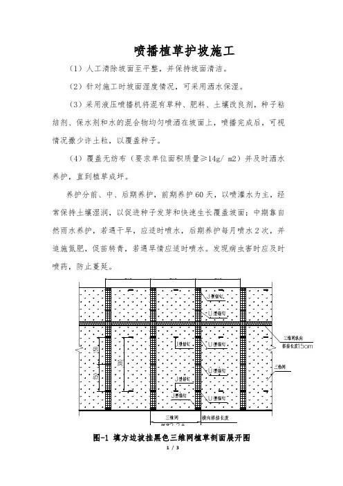 喷播植草护坡施工