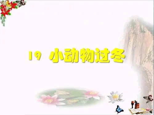 苏教版二年级上册语文《小动物过冬》公开课课件PPT