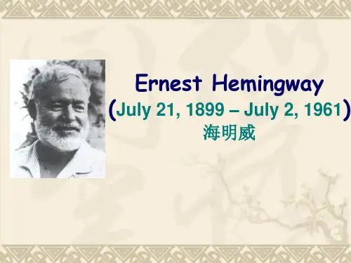Ernest_Hemingway海明威英文PPT介绍