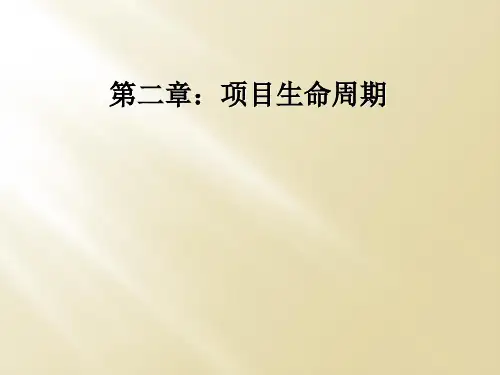 第二章：项目生命周期