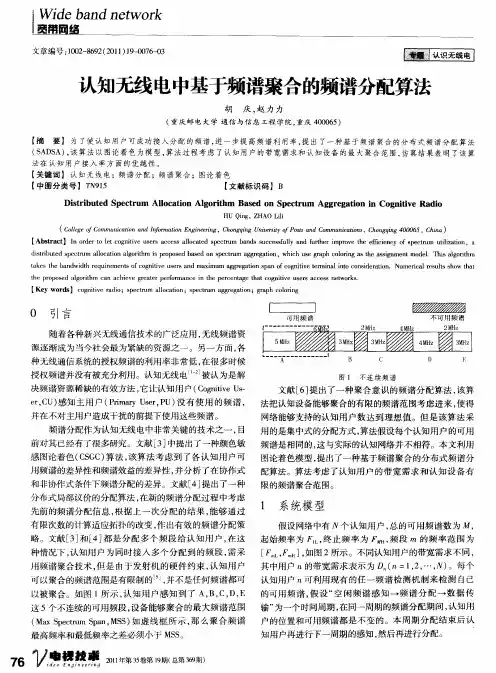 认知无线电中基于频谱聚合的频谱分配算法
