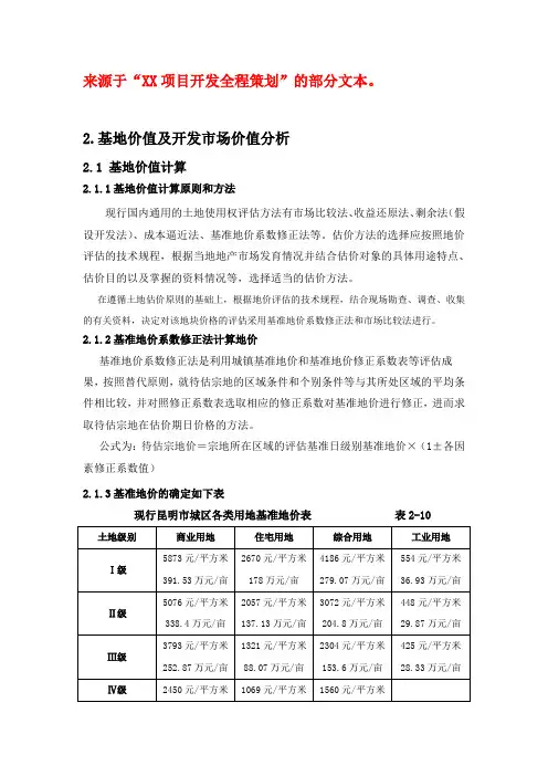 土地价值评估案例