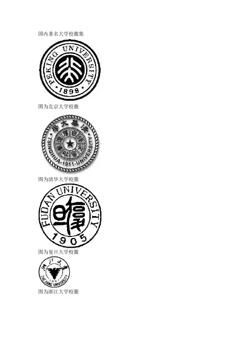 国内48所名牌大学校徽集