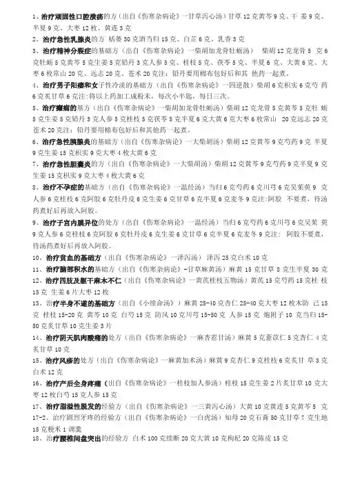倪海厦经方汇总