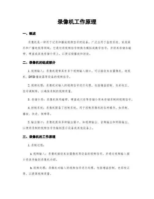 录像机工作原理