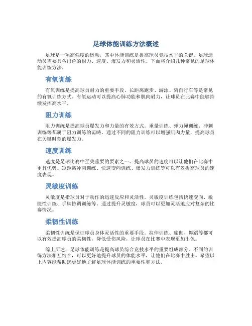 足球体能训练方法有哪些