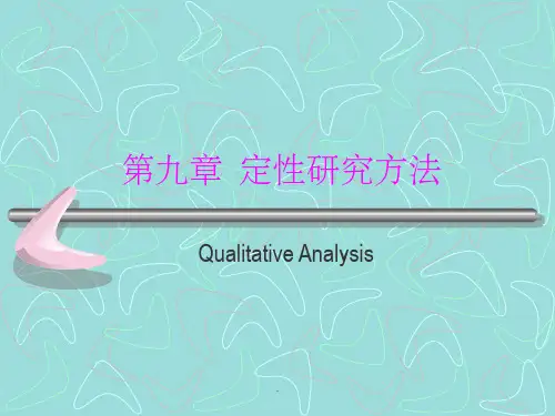 定性研究方法ppt精选课件