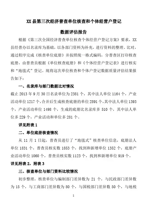 第三次经济普查评估报告