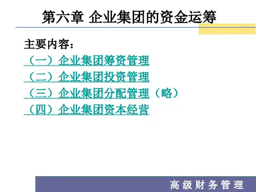 企业集团的资金运筹管理.pptx