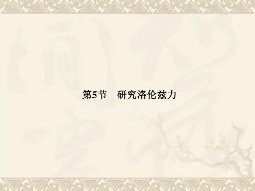 高二物理研究洛伦兹力