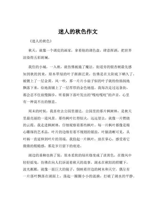 迷人的秋色作文
