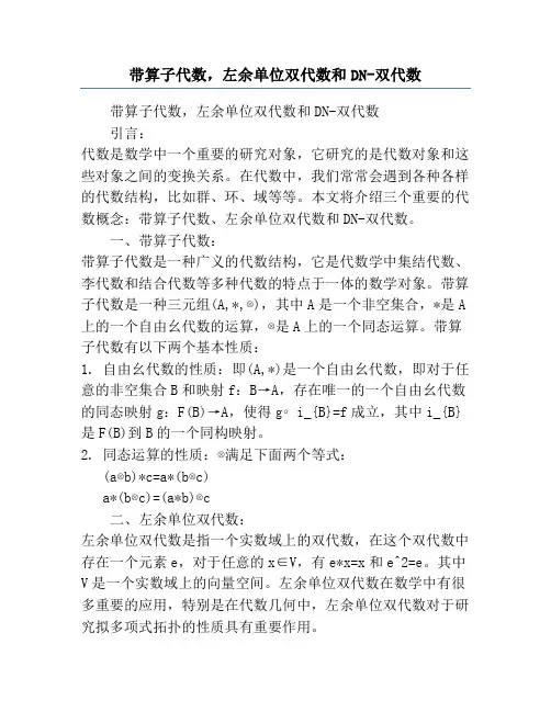 带算子代数,左余单位双代数和DN-双代数