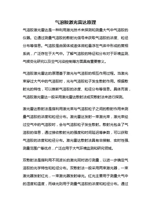 气溶胶激光雷达原理