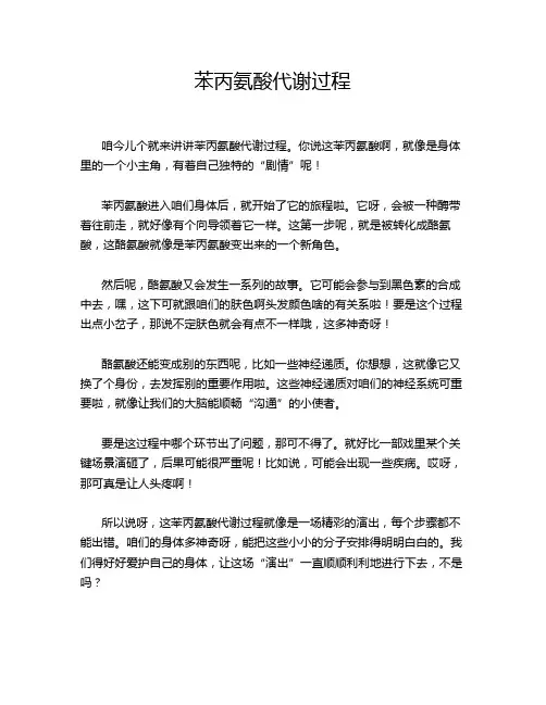 苯丙氨酸代谢过程