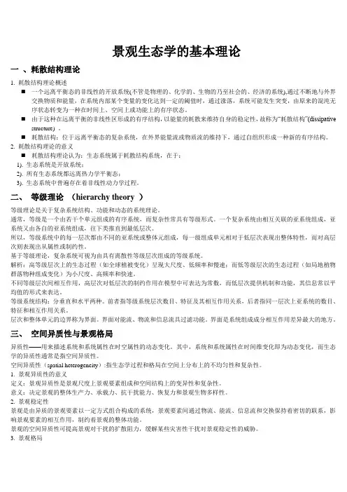 景观生态学的基本理论和原理