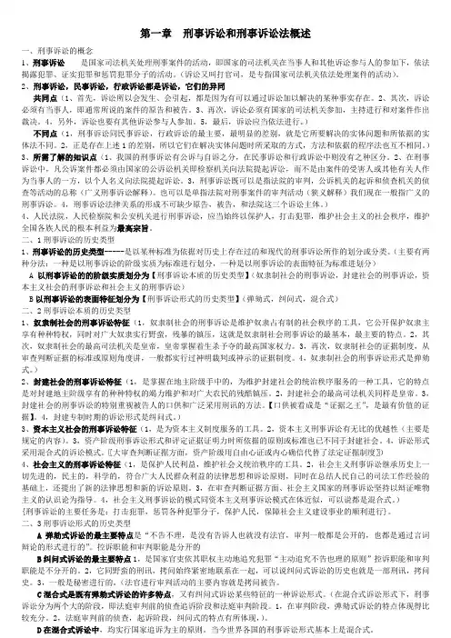 刑事诉讼法学的知识点