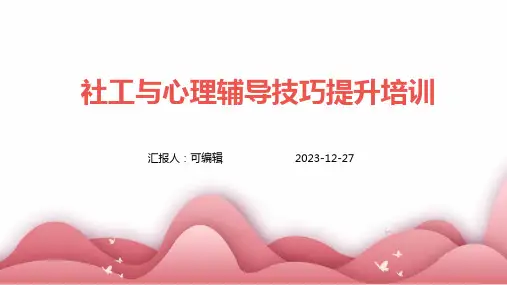 社工与心理辅导技巧提升培训ppt (2)
