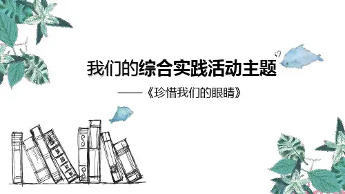 综合实践活动课例课件爱护我们的眼睛精品PPT课件