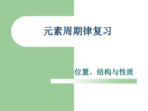 元素周期表复习课PPT
