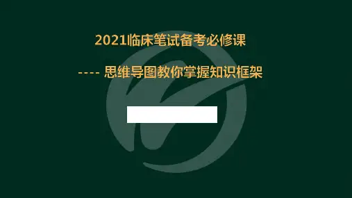 2021临床医师思维导图复习纲要讲义