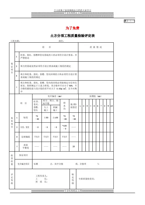园林绿化景观工程资料表格汇总(一)