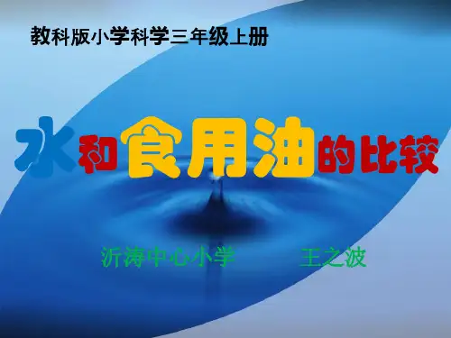 水和食用油的比较PPT课件