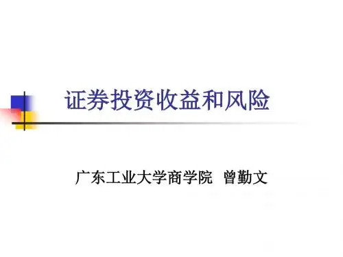 证券投资收益和风险