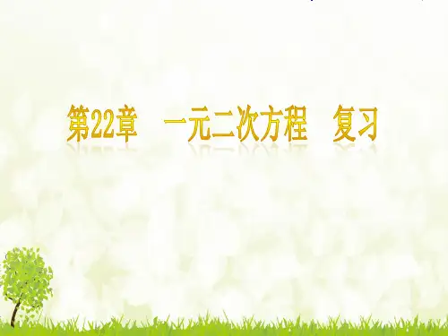 一元二次方程复习 全国优质课一等奖-课件