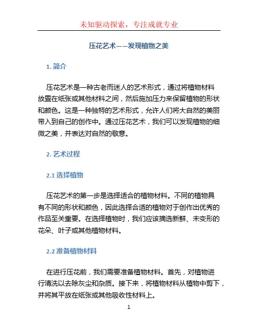 压花艺术——发现植物之美