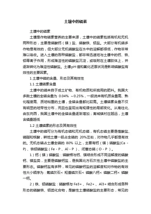 土壤中的磷素