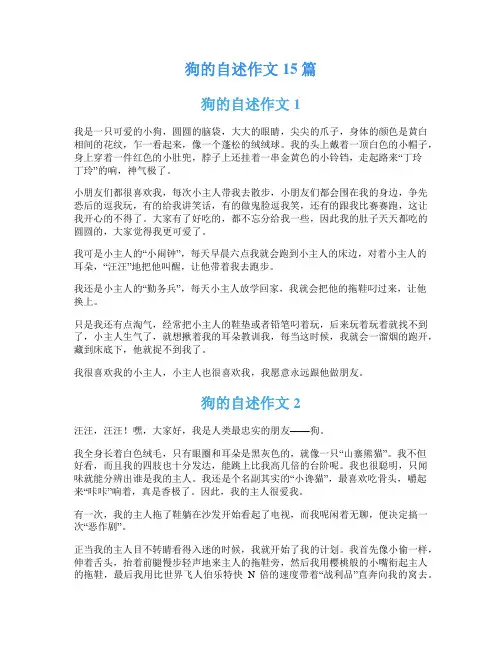 狗的自述作文15篇