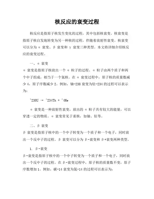核反应的衰变过程