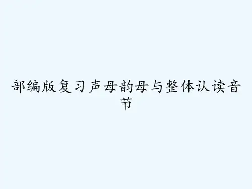 部编版复习声母韵母与整体认读音节 PPT