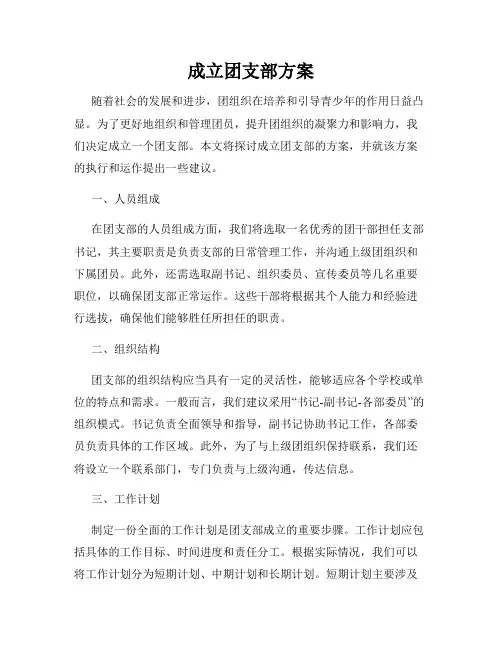 成立团支部方案