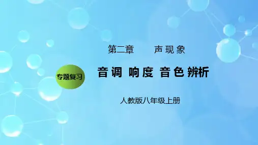 第2章《声现象》专题复习+音调+响度+音色辨析课件-2023-2024学年人教版八年级物理上册
