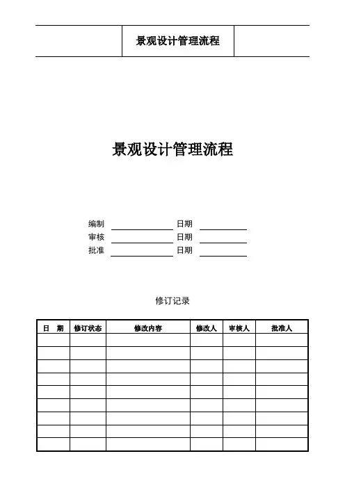 景观设计管理流程