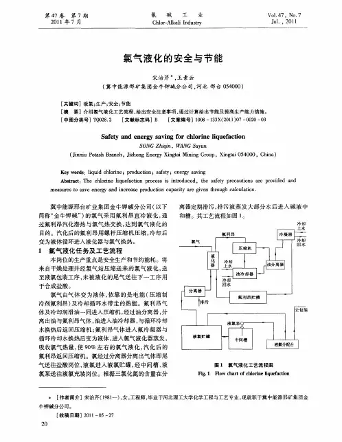 氯气液化的安全与节能