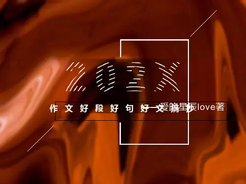 作文好段好句好文摘抄