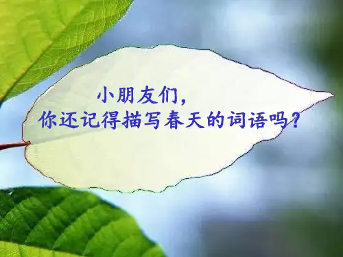人教版一年级下册《春雨的色彩》课件